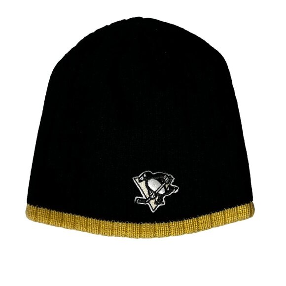 Pittsburgh Penguins Winter Beanie Hat Black Gold NFL OS - Picture 1 of 6